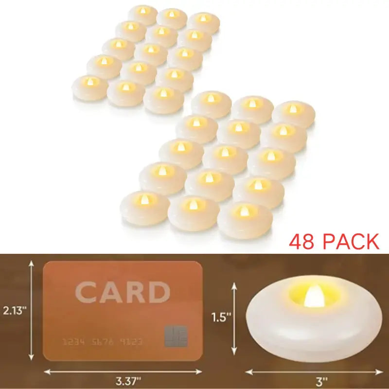 Flameless LED Floating Candles - Waterproof Battery Operated Tea Lights