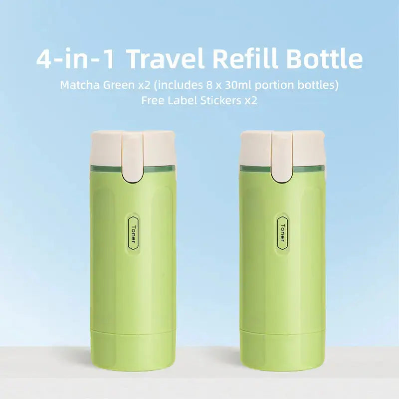4-in-1 Travel Cosmetic Dispenser – Leak-Proof Refillable Toiletry Organizer Bottle