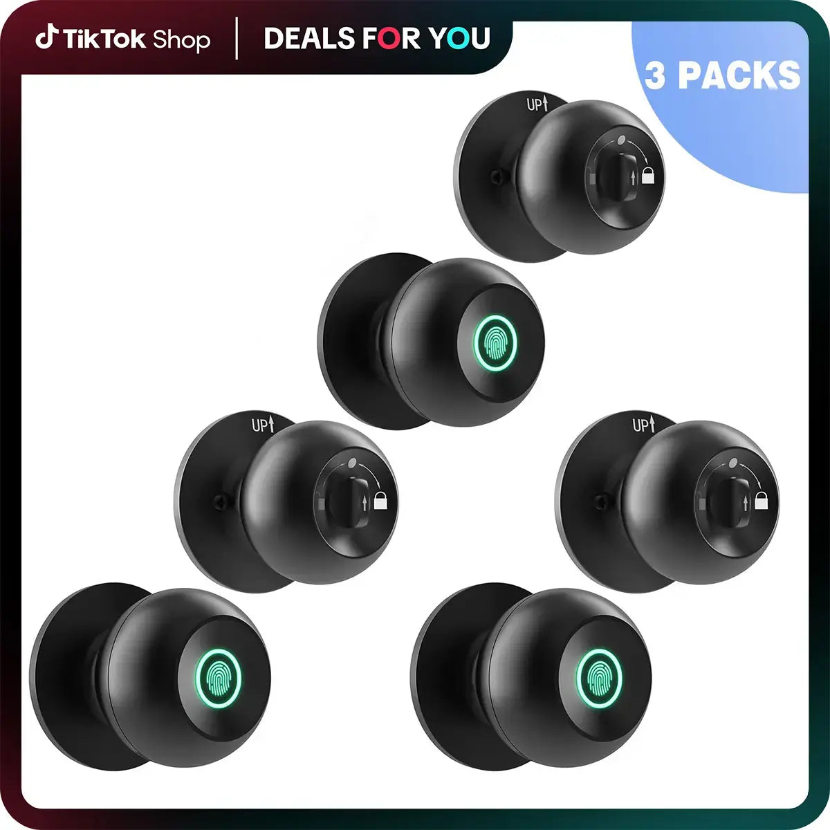 Biometric Fingerprint Smart Door Lock - Keyless Entry for Bedroom & Home