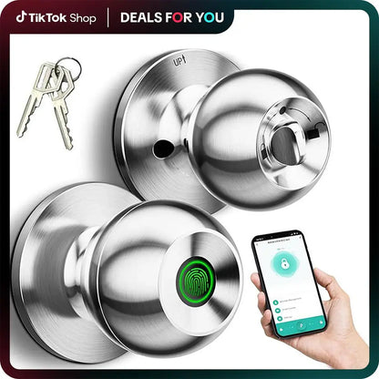 Biometric Fingerprint Smart Door Lock - Keyless Entry for Bedroom & Home