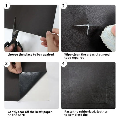 Self-Adhesive Leather Repair Patch - Waterproof Couch & Car Seat Upholstery Fabric