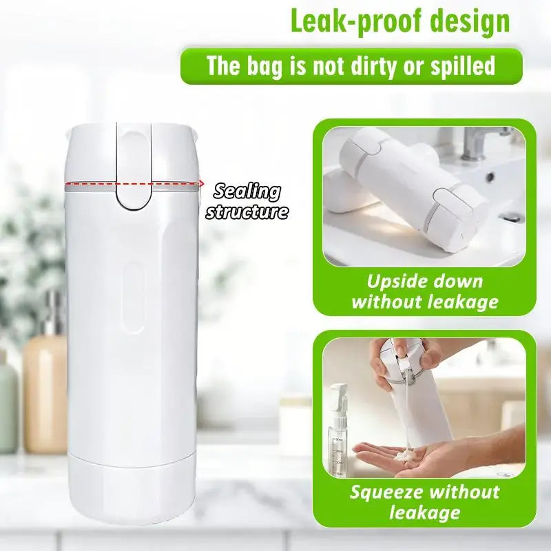 4-in-1 Travel Cosmetic Dispenser – Leak-Proof Refillable Toiletry Organizer Bottle