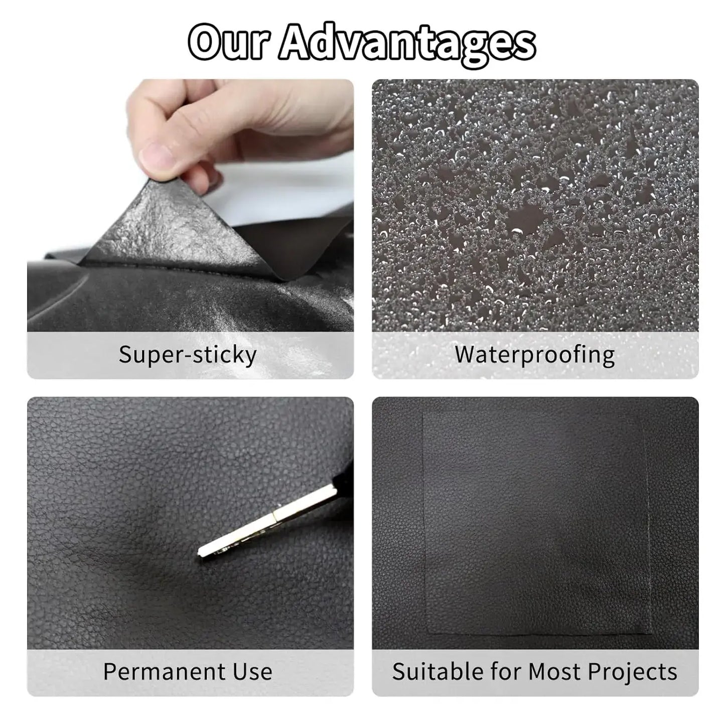 Self-Adhesive Leather Repair Patch - Waterproof Couch & Car Seat Upholstery Fabric
