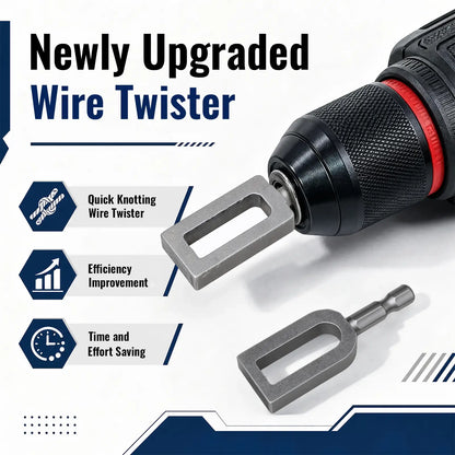 Heavy Duty Rebar Tie Wire Twisting Tool - Drill Attachment for Construction