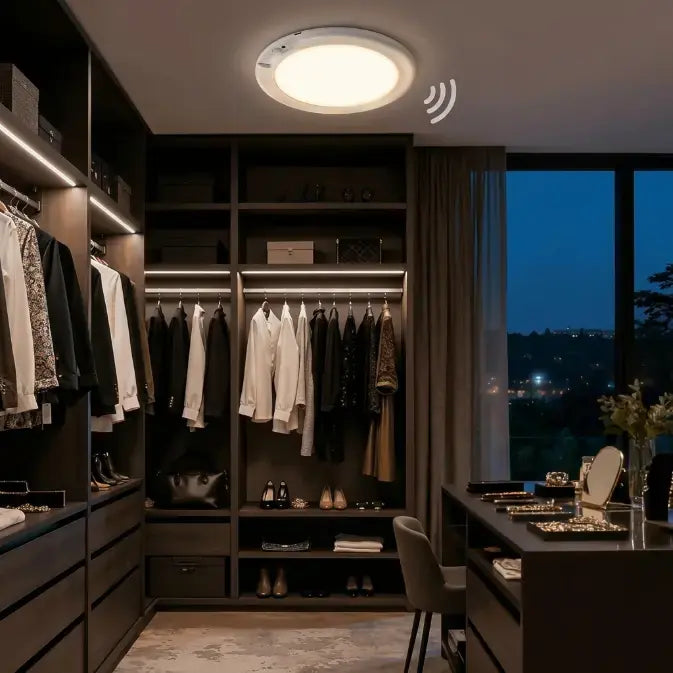 Rechargeable Motion Sensor Ceiling Light with Remote & 3 Color Modes