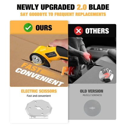 Cordless Electric Scissors 4V – Rechargeable Power Shears for Fabric & Cardboard