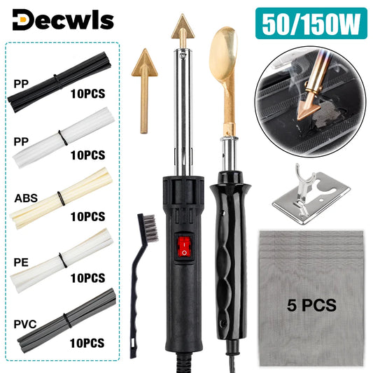 150W/50W Plastic Welder & Soldering Iron Kit - Car Bumper, Kayak & Dashboard Repair Tool
