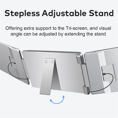 Portable Triple Screen Laptop Extender - 16" FHD IPS Dual Monitor Setup