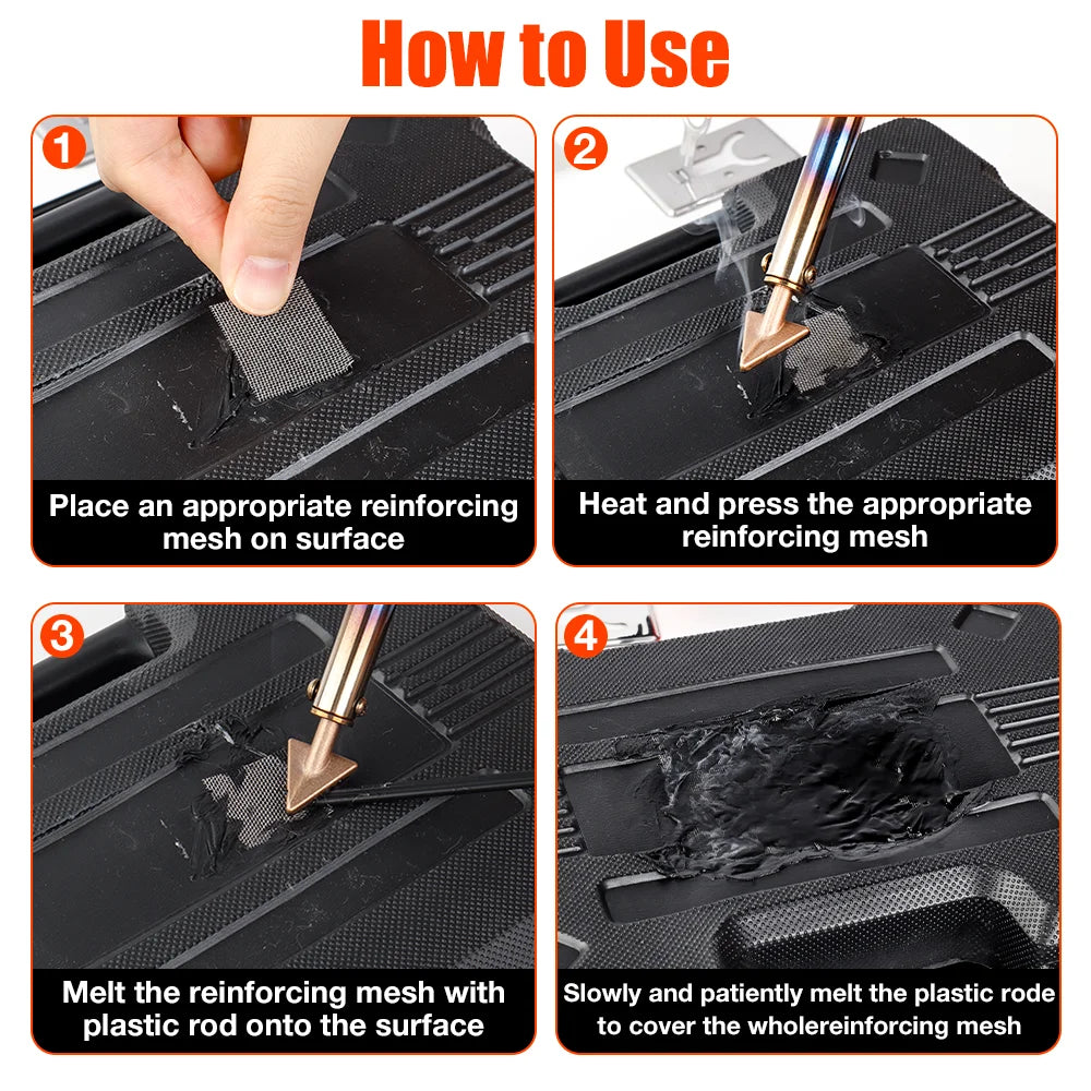 150W/50W Plastic Welder & Soldering Iron Kit - Car Bumper, Kayak & Dashboard Repair Tool