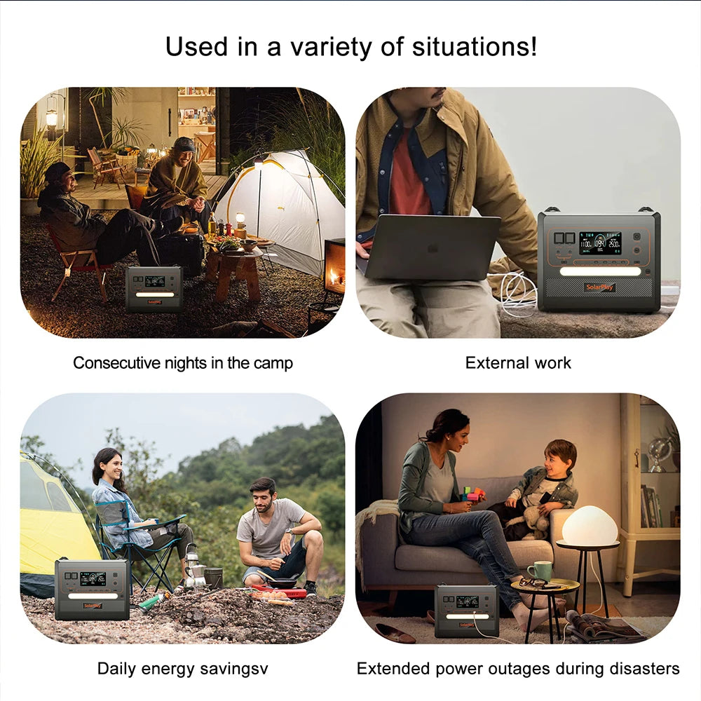 SolarPlay Portable Power Station: 2160Wh-2304Wh LiFePO4 Solar Generator