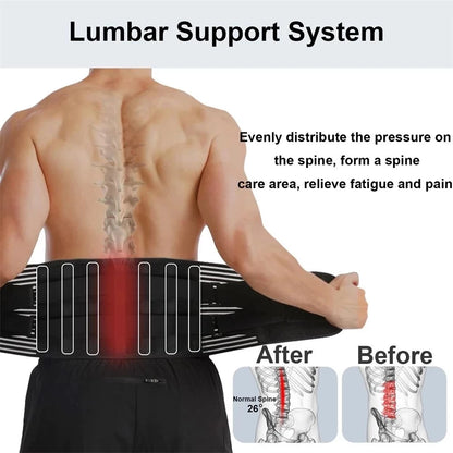 Adjustable Lumbar Support Belt - Orthopedic Back Brace for Pain Relief