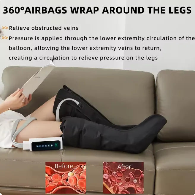 Air Compression Leg & Foot Massager for Circulation and Pain Relief - 21