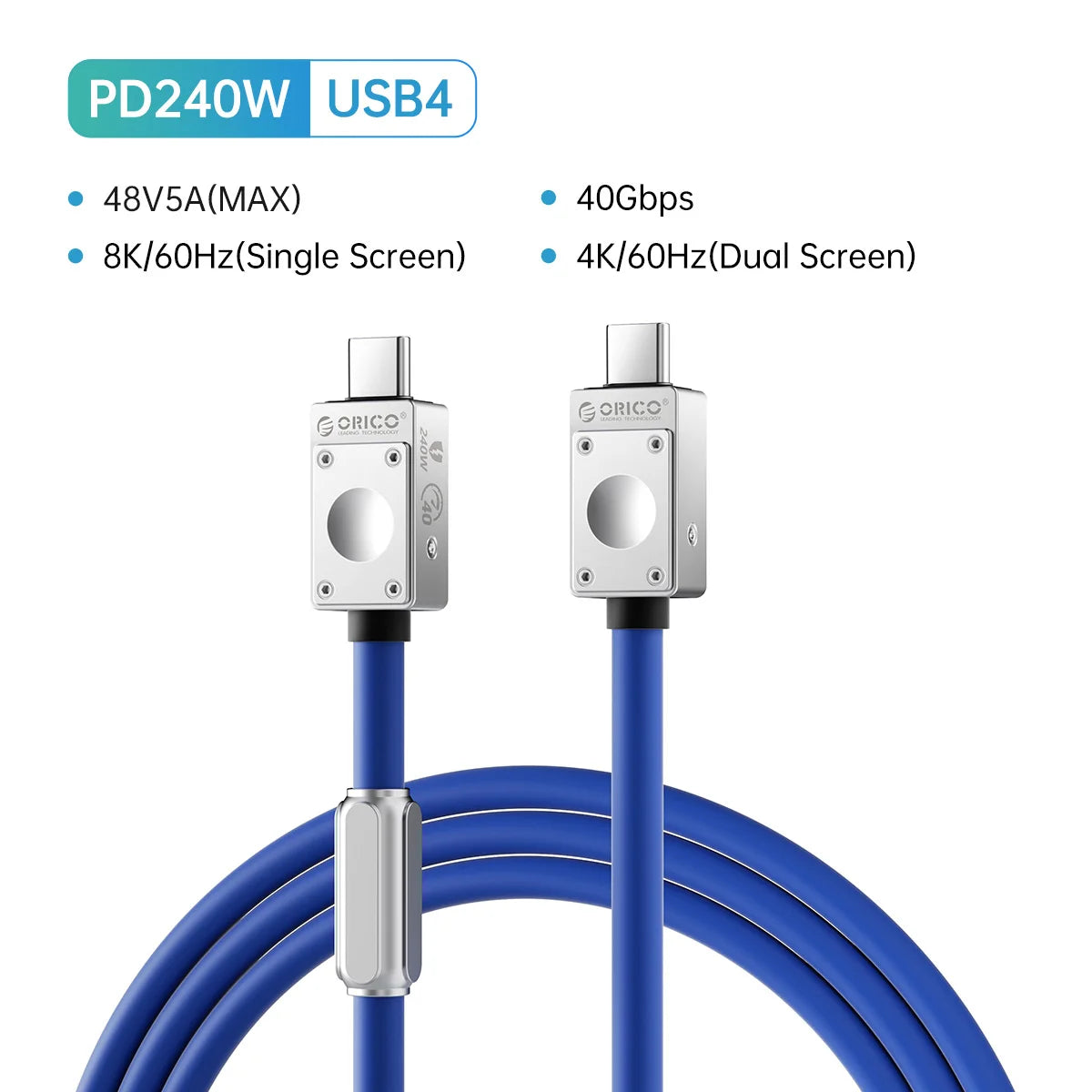 240W USB4 Cable - 40Gbps Data Transfer & 8K Video for Laptop & MacBook - 27