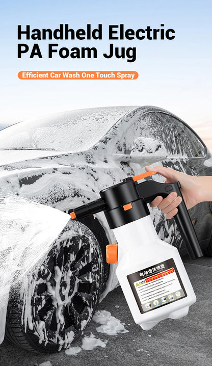 Rechargeable Electric Foam Sprayer - 2L Auto Car Wash Spray Bottle