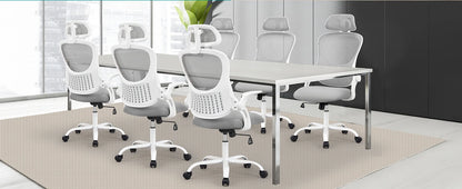 Ergonomic Mesh Office Chair with Adjustable Headrest & Flip-Up Arms