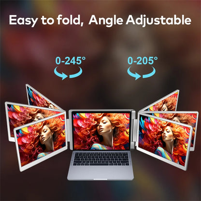 Portable Triple Screen Laptop Extender - 16" FHD IPS Dual Monitor Setup