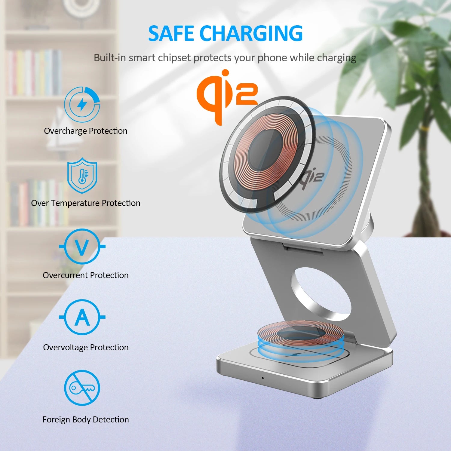 3-in-1 Magnetic Wireless Charging Station for iPhone, Apple Watch & AirPods - 8