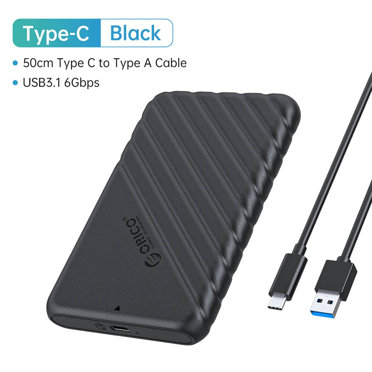 2.5" SATA to USB 3.0 External Hard Drive Enclosure Case for SSD/HDD - 17