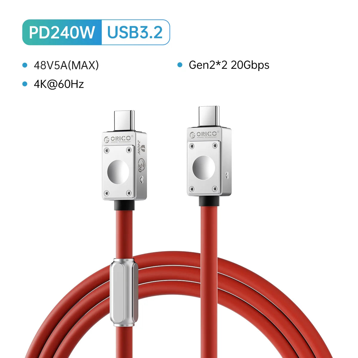 240W USB4 Cable - 40Gbps Data Transfer & 8K Video for Laptop & MacBook - 32
