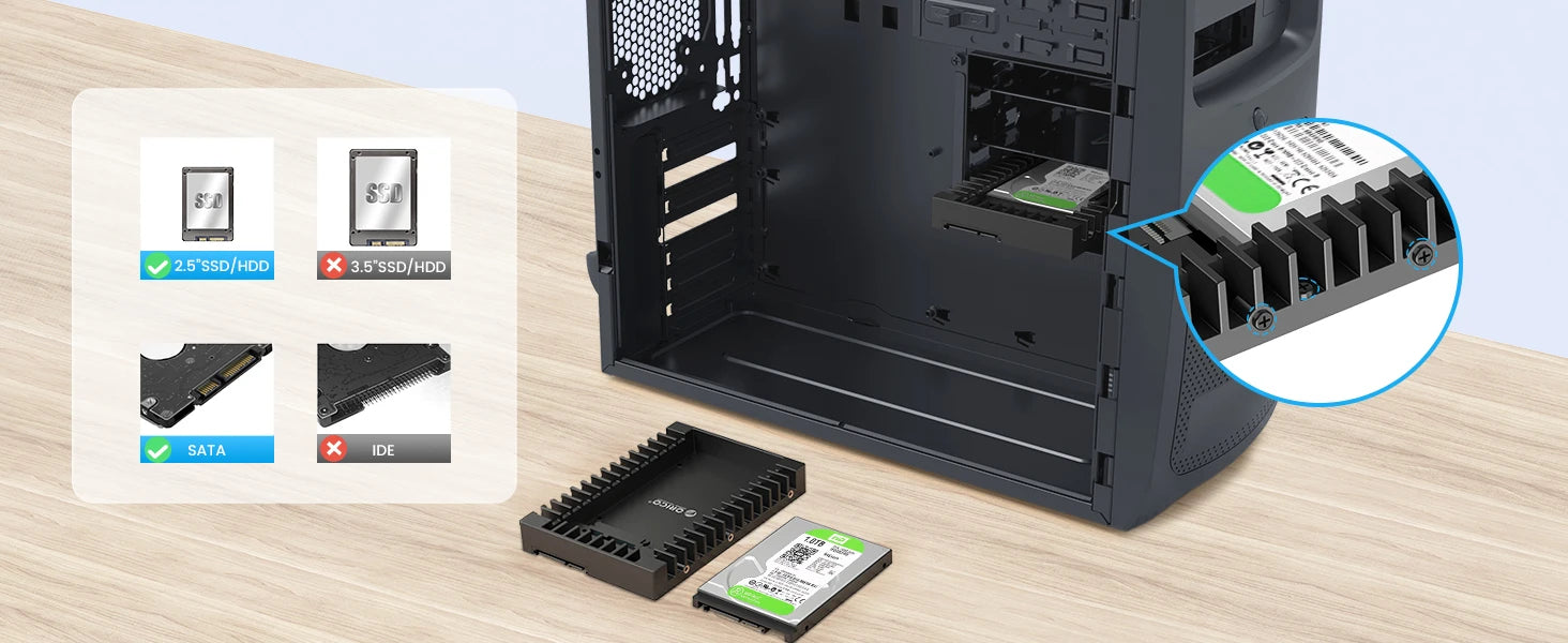ORICO Internal 3.5" SATA HDD/SSD Mounting Bracket Caddy Tray - 30