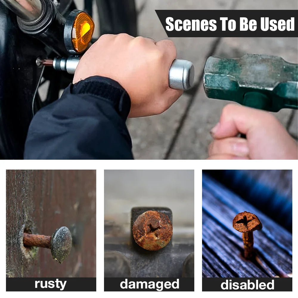 Heavy Duty Manual Impact Screwdriver Set | Reversible Hand Tool Kit