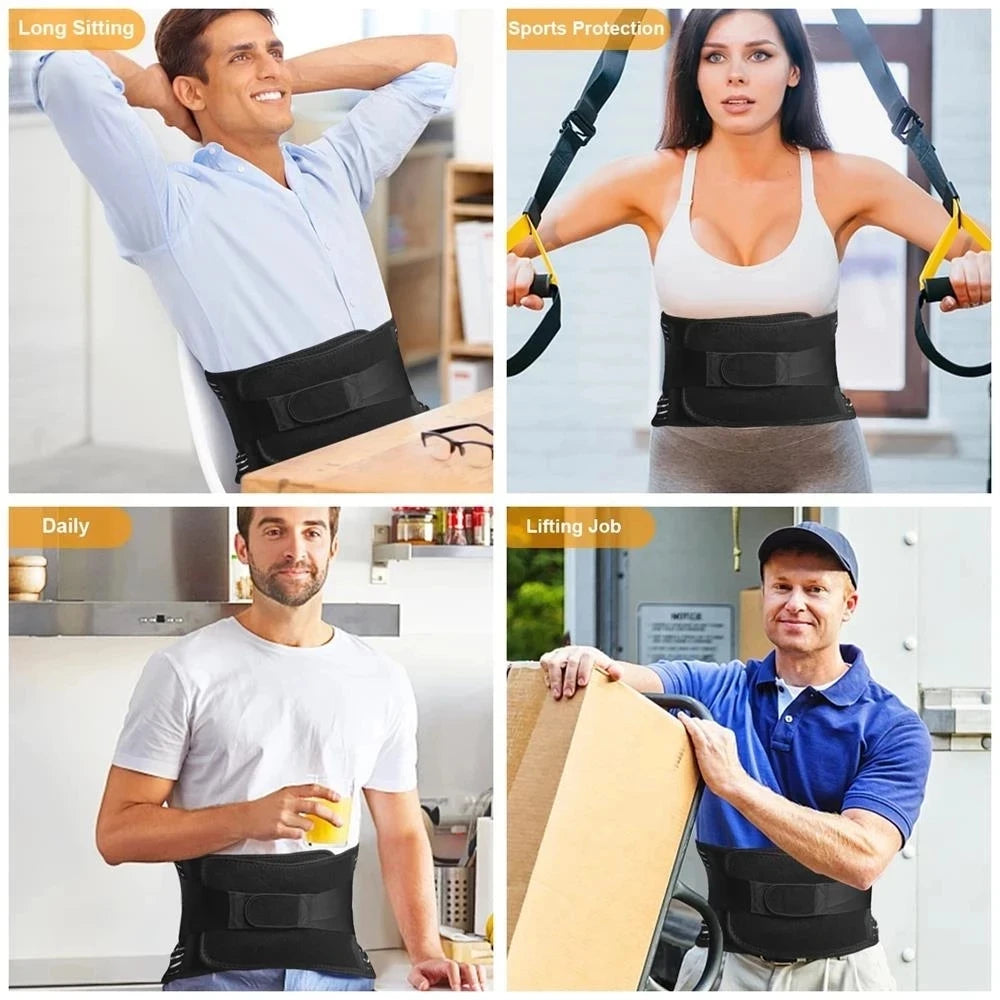 Adjustable Lumbar Support Belt - Orthopedic Back Brace for Pain Relief - 5