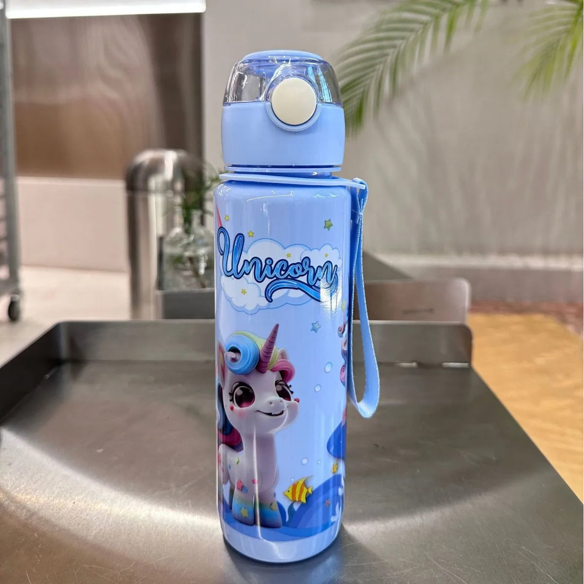 700ml Cartoon Straw Water Bottle – Leak-Proof Portable Kids Sports Cup - 4
