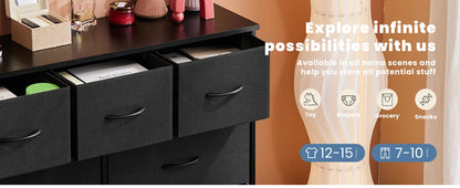 7-Drawer Fabric Dresser Organizer - Sturdy Storage Chest for Bedroom