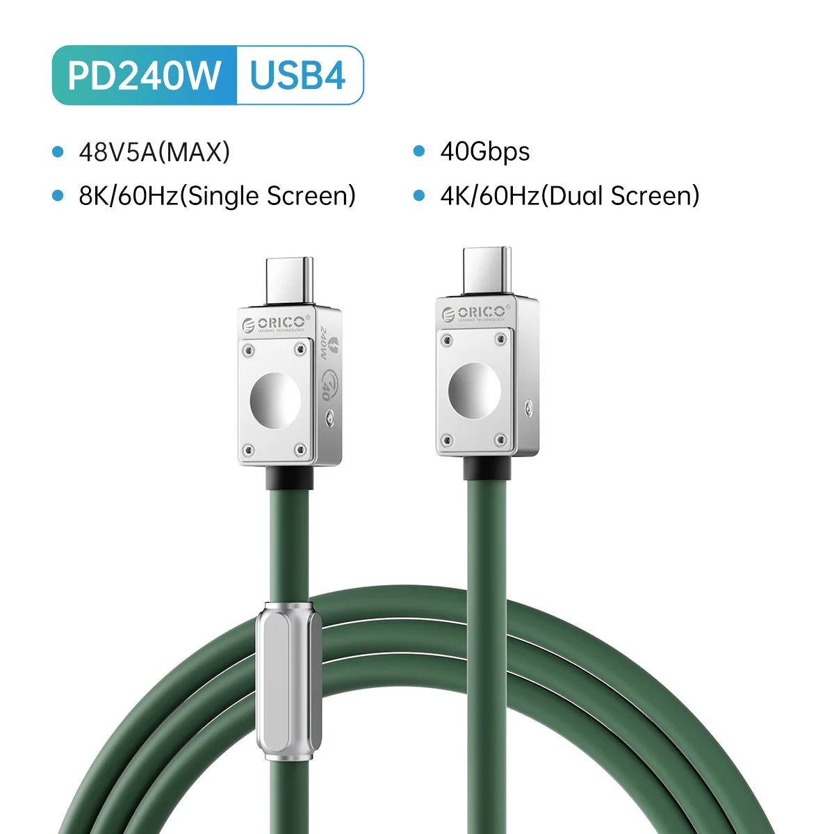 240W USB4 Cable - 40Gbps Data Transfer & 8K Video for Laptop & MacBook