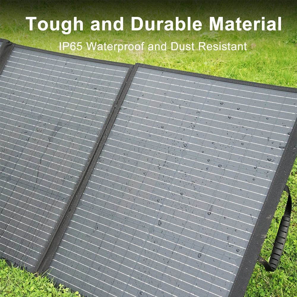 200W Foldable Solar Panel Kit - Portable High-Efficiency Camping Charger - 4