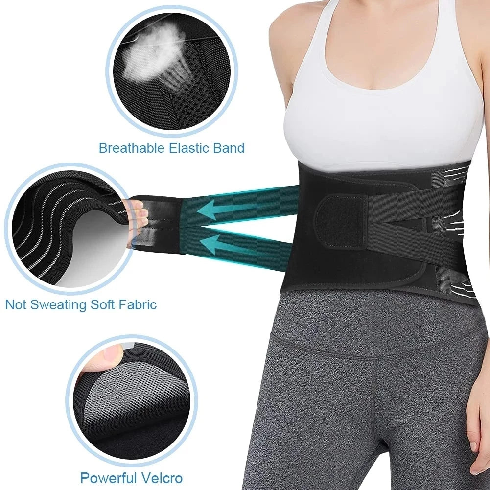 Adjustable Lumbar Support Belt - Orthopedic Back Brace for Pain Relief - 3