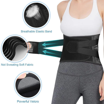 Adjustable Lumbar Support Belt - Orthopedic Back Brace for Pain Relief