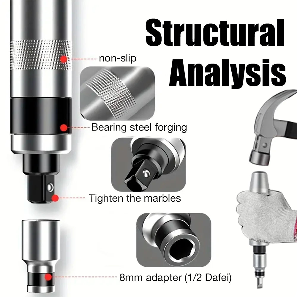 Heavy Duty Manual Impact Screwdriver Set | Reversible Hand Tool Kit - 2