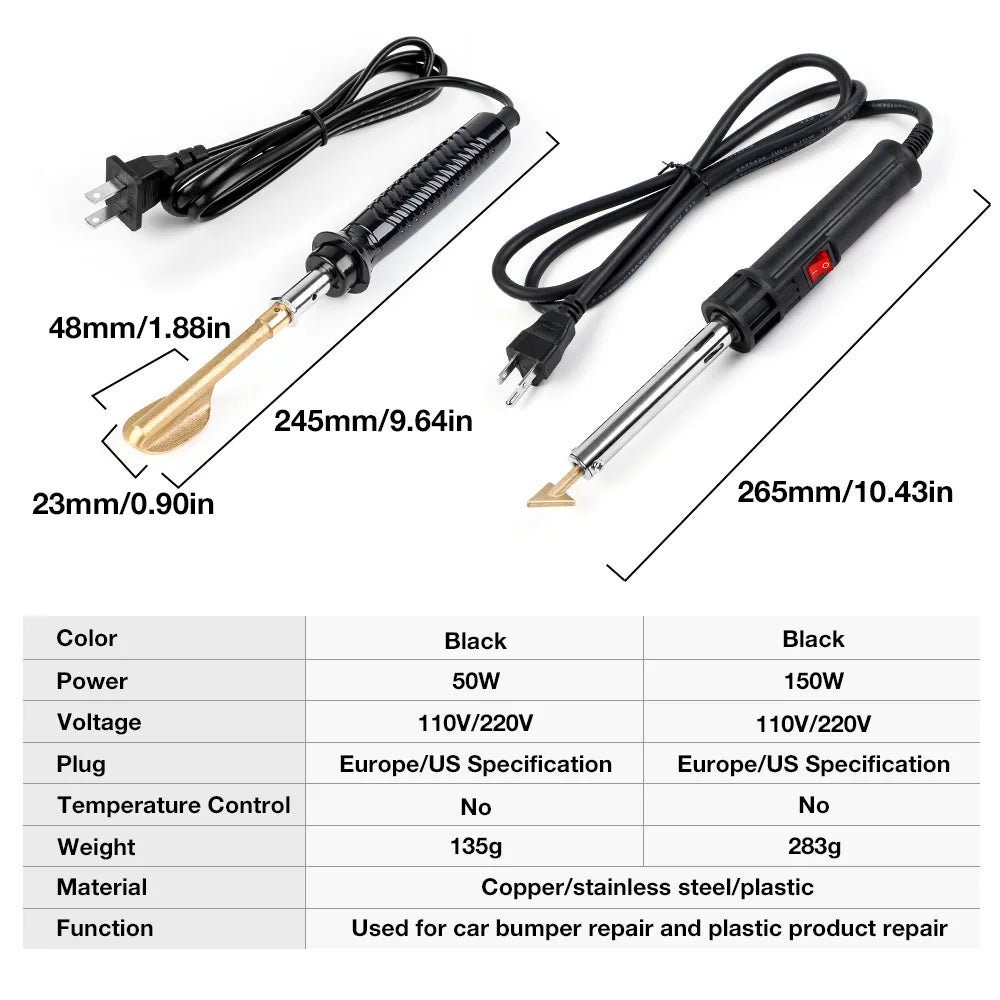 150W/50W Plastic Welder & Soldering Iron Kit - Car Bumper, Kayak - 3