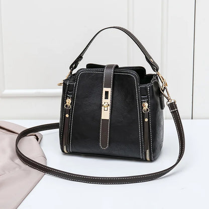 Luxury PU Leather Bucket Bag