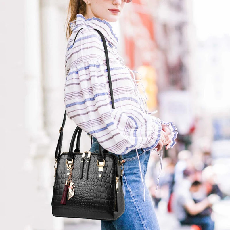 Luxury Crocodile Pattern Tote