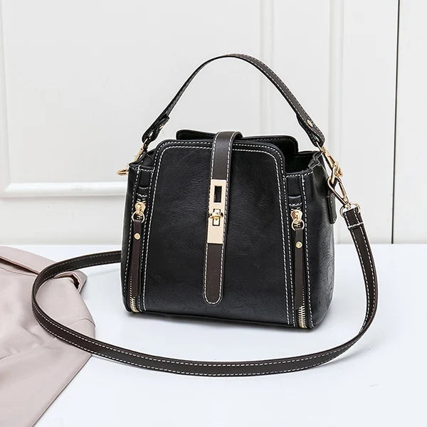 Luxury PU Leather Bucket Bag