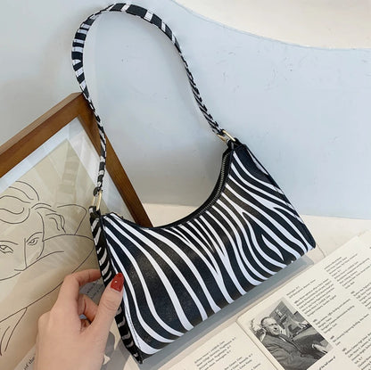 Luxury Zebra Print Underarm Bag