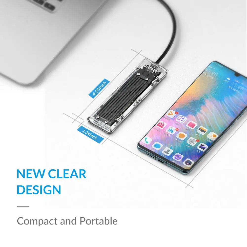 ORICO M.2 NVMe SSD Enclosure USB 3.1 Type-C External Hard Drive Case - 2