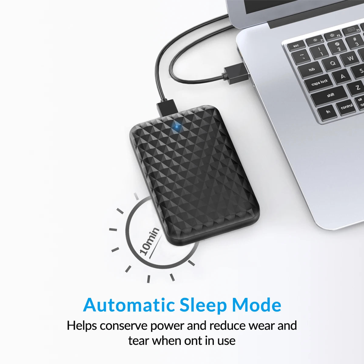 Orico 2.5" USB 3.0 SATA Hard Drive Enclosure - Tool-Free External SSD Case