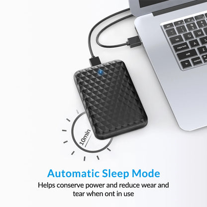 Orico 2.5" USB 3.0 SATA Hard Drive Enclosure - Tool-Free External SSD Case