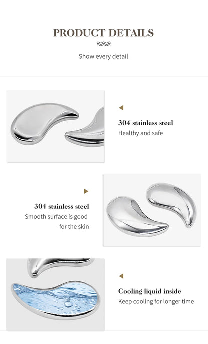 Stainless Steel Cooling Eye Pads for Puffy Eyes & Dark Circles