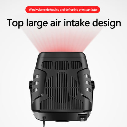 2-in-1 Car Heater and Cooling Fan - 12V/24V Windshield Defroster & Demister