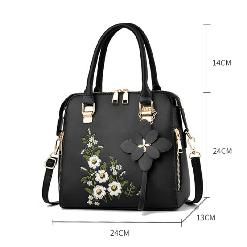 Luxury Embroidered Tassel Tote