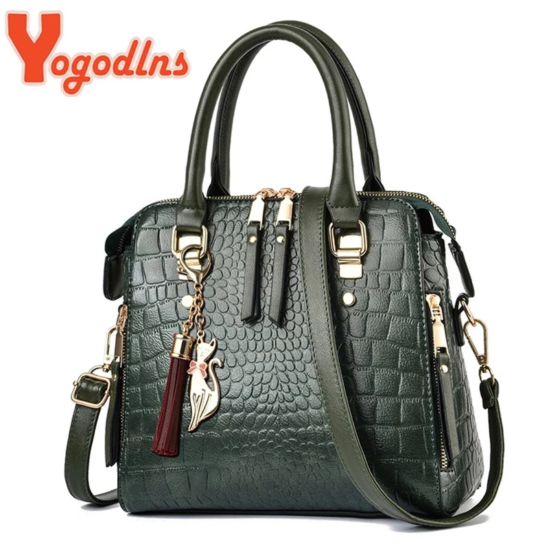 Luxury Crocodile Pattern Tote