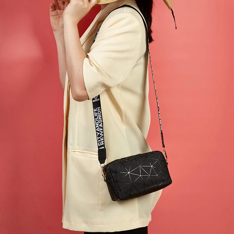 Luxury Laser Geometric Square Bag