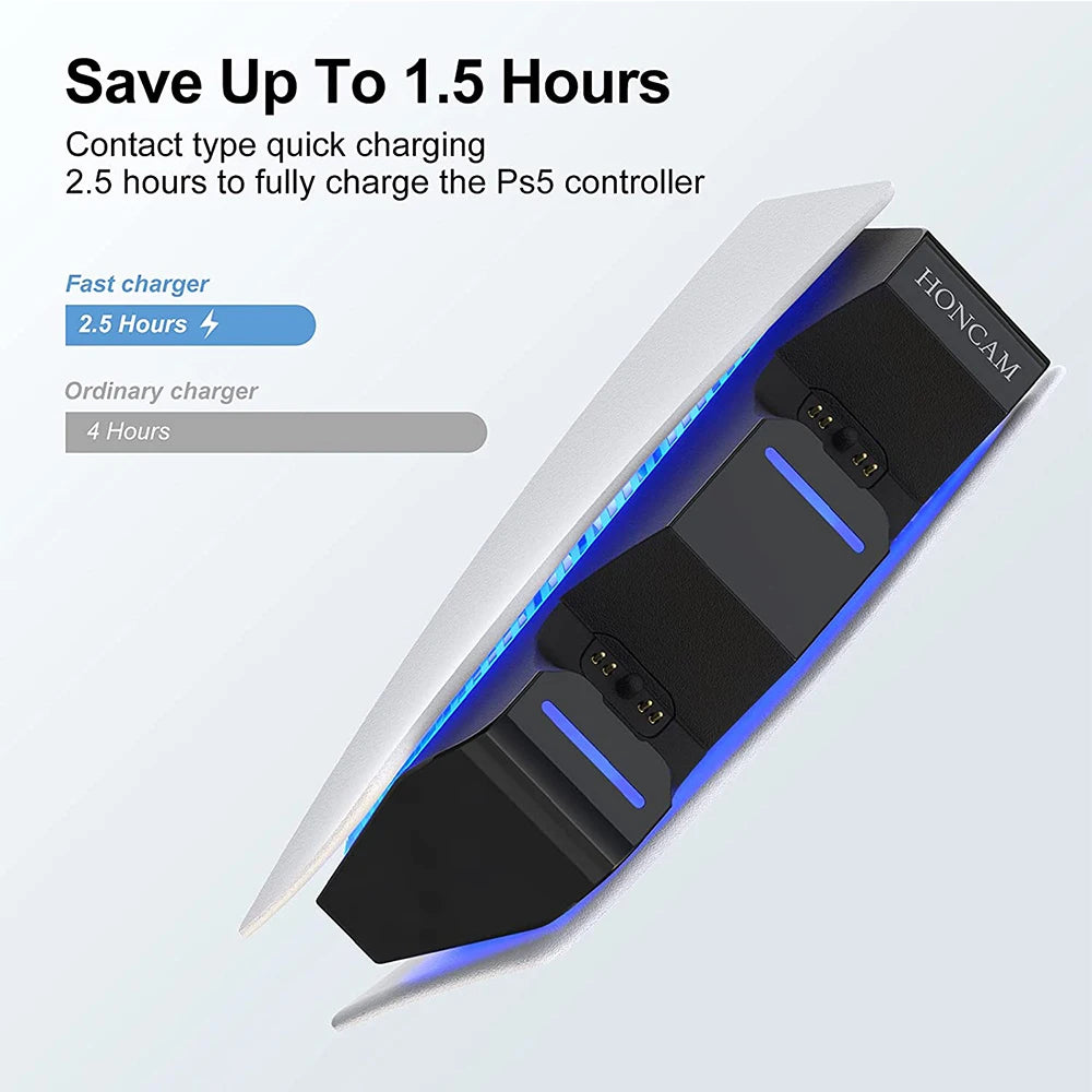 Dual Fast Charging Station for PS5 Wireless DualSense Controllers