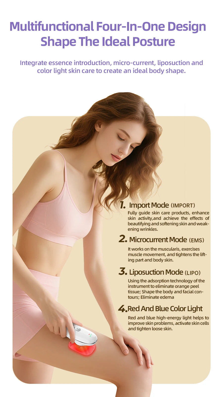 5-in-1 Body Sculpting & Anti-Cellulite Massage Machine for Face and Body - 8