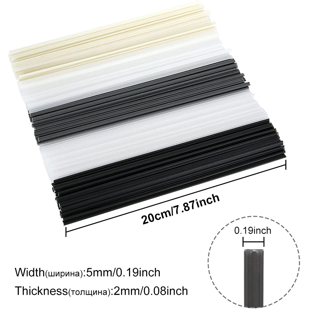 20cm Plastic Welding Rods Set - PP PE PVC ABS Sticks for Car Bumper & Plastic Repair - 4