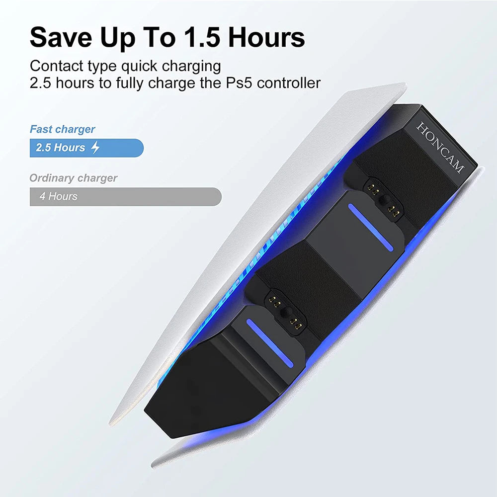 Dual Fast Charging Station for PS5 Wireless DualSense Controllers